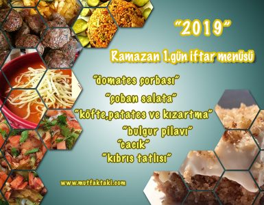 ramazan 1.gün iftar menüsü